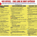 AVIS OFFICIEL – ZONE LIBRE DE DROIT SUPÉRIEUR Déclaration formelle de souveraineté individuelle ou collective Fondée sur le droit naturel, constitutionnel et international 1
