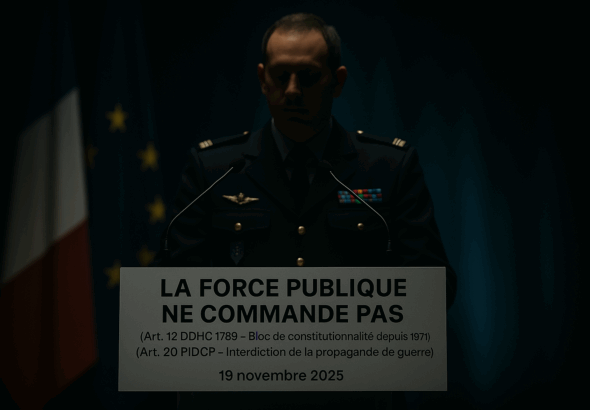 LA FORCE PUBLIQUE NE COMMANDE PAS (Art. 12 — Sous Ordre du Peuple)
