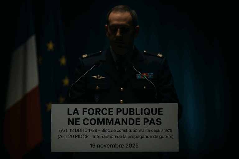 LA FORCE PUBLIQUE NE COMMANDE PAS (Art. 12 — Sous Ordre du Peuple)